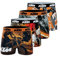 KTM by Freegun Boxer Uomo, Mutande Uomo microfibra, traspirante, elasticizzato, set di 4, Arancione, Nero, Grigio, Bianco, Taglie L