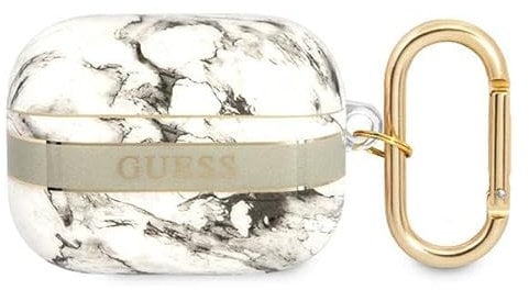 Guess GUAPHCHMAG Hülle für AirPods Pro Cover grau/Grey Marble Strap Collection