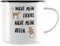 JUNIWORDS Emaille-Tasse, Nicht Mein Zirkus, Nicht Meine Affen, Schwarzer Tassenrand (1008372)