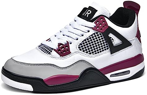 Aszeller Scarpe da Air 4 Retro Classiche Skate da Uomo Donna Fitness Formatori Basket Casual Scarpe da Ginnastica da Lavoro Corsa a Piedi Zapato, 38 EU, 3 Bianco Viola