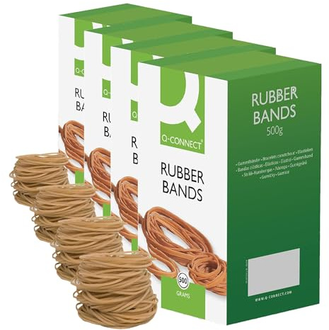 Q-Connect Rubber Bands No.16 63.5 x 1.6mm 500g KF10524 (Pack of 4)