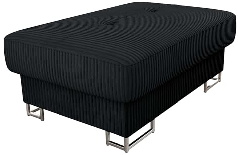Mirjan24 Polsterhocker Cotere Cord, Hocker, Sofahocker, Moderner Sitzhocker, Sitzbank, Pouf, Fußbank, Farbauswahl (Poso 135)