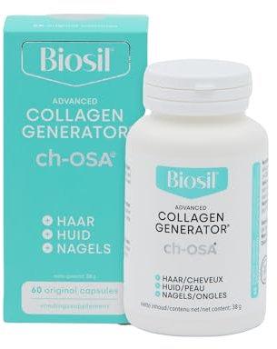 Biosil Collagen Generator - 60 cápsulas - Con el complejo patentado ch-OSA - Genera y protege tu propio colágeno - Libre de OGM - Suministro para 30 días