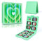 DLseego Game Card Aufbewahrungsbox für Switch Game Card,mehrfarbige Herzabdeckung Switch Spiele aufbewahrung mit 12 Game Card Slots und 21 Micro SD Card Slots-Grünes Herz