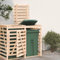 Camerina Wheelie Bin Storage Extension Solid Wood Pine,Household Supplies,Waste Containment Accessories,Waste Container Enclosures(SPU:825107)