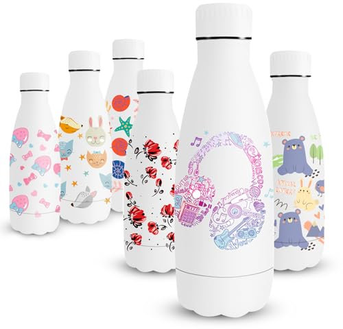 Vikaster Thermoskanne, 350ml Baby Thermosflasche, BPA-frei Trinkflasche, Edelstahl Trinkflasche “milkyBottle” - Perfekt für Kinder, Auslaufsicher, Kohlensäure geeignet für Schule, Camping, Outdoor