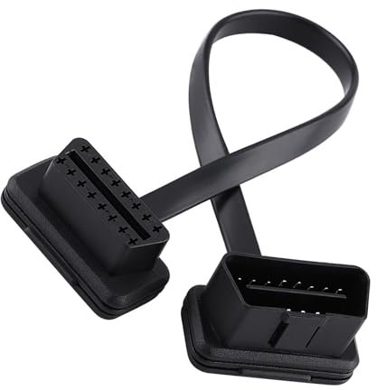 Câble OBD2 pour voiture, adaptateur de diagnostic, rallonge de fiche, câble ruban pour sport, lumières LED, feux stop, scanner OBDII (30 cm)