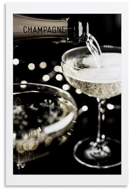 TSIDDKA Champagner-Poster, Wohnzimmer, Schlafzimmer, Dekoration, moderne ästhetische Wandkunst, Poster, Geschenk für Freunde, ungerahmt, 20 x 30 cm
