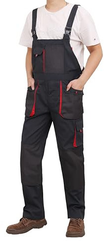 WORK IDEA Herren-Arbeitslatzhose mit Oxford-Knietaschen; strapazierfähige Leinwand