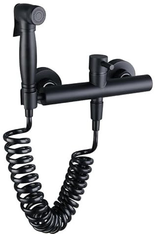 Bidet Handbrause FüR Toilette Bidet Hand Shower Hot Cold Water Popo Dusche Alles Kupfer Gummischlauch 8,5 Cm Lochabstand