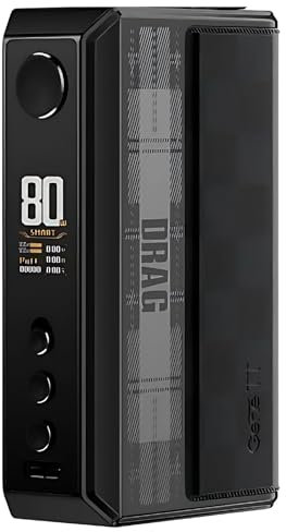 VOOPOO Drag 5 Box Mod - [Requires 2 x 18650 Battery - Sold Separately] 177w Output, MTL and DTL Vaping, Multiple Modes, Threaded 510 Connection, Type-C Fast Charging, No Nicotine (Black)