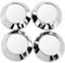 4 stücke 68mm 62mm Rad Center Caps for LM RS Hub Abdeckung Mit Schutz Abzeichen Staubdicht Auto Zubehör(WHITE)