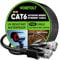 VOIETOLT Outdoor Cat6 Ethernet Cable 60Meter, Pure Copper, POE+, Direct Burial Internet Cable, LLDPE, UV Resistant, Waterproof, Lan Network Cable Cord with 40 Ties