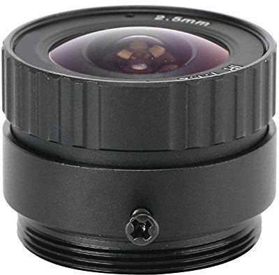 Camera Lens, 2.5mm 3MP CS Mount Lens, Wide Angle CCTV Aluminum Alloy for Home Security Cameras