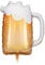 Beer Mug Foil Balloon, 66 x 54 cm, Inflatable, Includes Straw