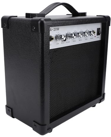 Portable Guitar Amplifier, 20W Electric Guitar Amp with 6 Inch Speaker, for Bedroom Practice, Small Venue Performances (UK Plug 110