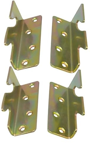 Garneck Lot De 4 Charnières De Connexion De Lit Robustes Et Épaisses pour Rails De Cadre De Lit Têtes De Lit Et Pieds De Lit Assemblage Facile