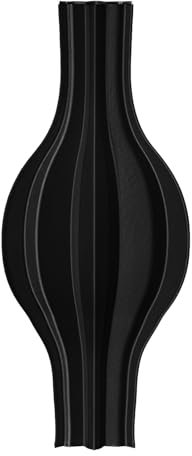 Bryn Vasen Deko, Blumenvase Modern aus PLA, 3D-Drucktechnologie Vase Schwarz für Pampa, Blumen, Trockenblumen, Dekoration Wohnzimmer, Schlafzimmer, Hochzeit, Esstisch, Büro （Stil 2）