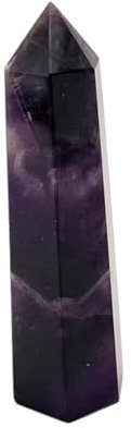 Pandiui23 Tour en pierre améthyste, baguette en cristal améthyste, colonne en cristal améthyste hexagonale, baguettes en cristal de roche, baguettes en améthyste, tour améthyste, 7-8 cm)