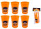 Lot de 6 verres orange motifs halloween 11x8cm