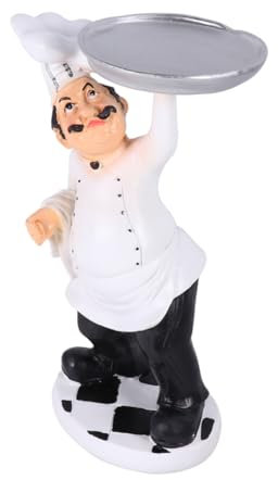Garneck Kunstharz Kochfigur Freistehend, im Europäischen Stil, Weiß