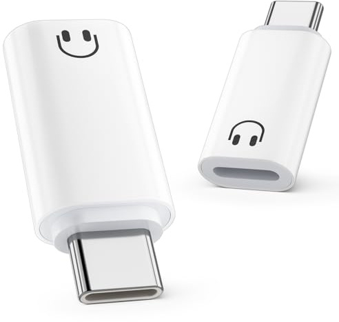 Obcxin Adattatore audio da USB C a Lightning, da tipo C a Lightning, per iPhone 16/15 Pad Air/Mini 6 Samsng, qualità audio Hi-Fi, non per ricarica/trasferimento dati, bianco