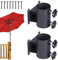 Supporto per ombrellone da balcone, 2 pezzi, supporto per ombrellone da balcone, morsetto regolabile, in metallo, per ombrelloni, balcone, terrazza (A)