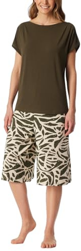 Schiesser Damen Schlafanzug 3/4 Hose Kurzarm Modal Jersey - Selected Premium