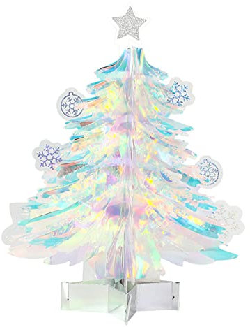 THINCAN Capodanno albero di Natale 3D carta Sparkling Fantasy Biglietto di auguri benedizione regalo invito invito
