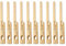 Juego de 10 pinzas de tubo de ensayo de madera para laboratorio escolar de 10 – 20 mm