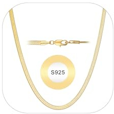 Esmoly 2/3mm Schlangen Kette Damen Halsketten Geschenke für Frauen Mädchen