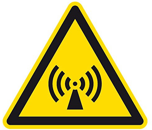 Warnzeichen - Warnung vor nicht ionisierender Strahlung - Aluminium - 10 x 10 cm