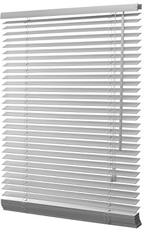 Ventanara® Holzjalousie 35mm GRAU Holz Jalousie Jalousette Echtholz inkl. Montageset 100 x 130 cm