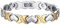 OIDEA Damen Magnet Armband, Edelstahl Herz Lieben Glieder Link Handgelenk poliert Kettenarmband Gesundheit Armkette Armreif, gold silber