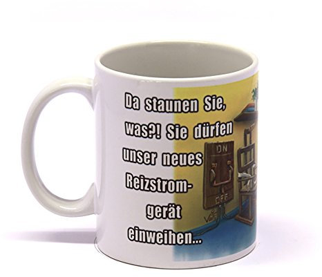 lustige Cartoon Keramik Tasse Becher Therapie Auktion ...das haben wir neulich ganz günstig bei Ebay ersteigert!