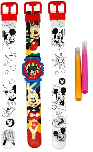 Armbanduhr [Digital] mit Armbändern, Micky Maus