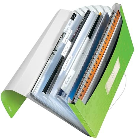 Leitz Projektmappe für bis zu 250 Blatt, A4, Gummizugverschluss, Kunststoff, Grün, WOW, 45890054
