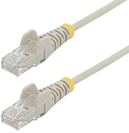 StarTech.com StarTech.com Cavo di Rete Ethernet Snagless CAT6 da 1,5m - Cavo Patch antigroviglio slim RJ45 - Grigio