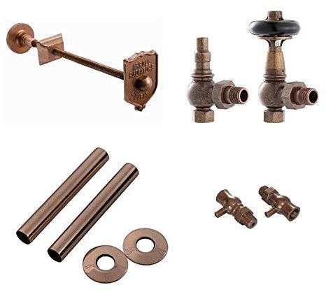 Arroll Luxury Thermostatic Radiator Valve Pack (Antique Copper Bronze)