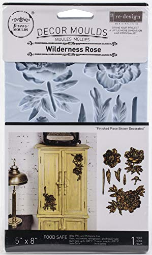 Redesign With Prima Redesign Decor Moulds Wilderness Rose-5x8x8mm Crafting Resin Molds for air Dry Clay DIY Projects Funiture Dresser, Chocolate,Cake,Candy,Backery,Soap,Polymer Clay,hot Glue