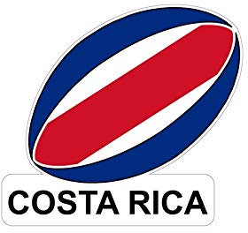 Akachafactory Aufkleber für Auto, Motorrad, Motiv: Flagge des Ballons, Rugby Costa Rica Rica