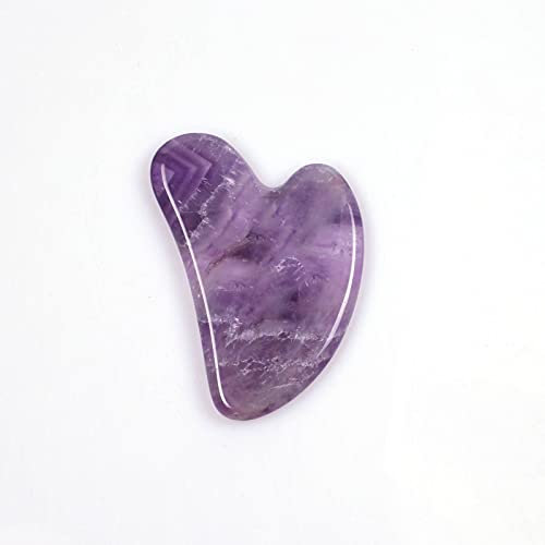 Haryar Jade Gua Sha Massage Stein Herzförmig Amethyst Gesichtsbehandlung Entspannung Muskelverspannungen