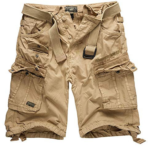 Geographical Norway Cargo Shorts Hunter mit UD Bandana Beige -5XL -