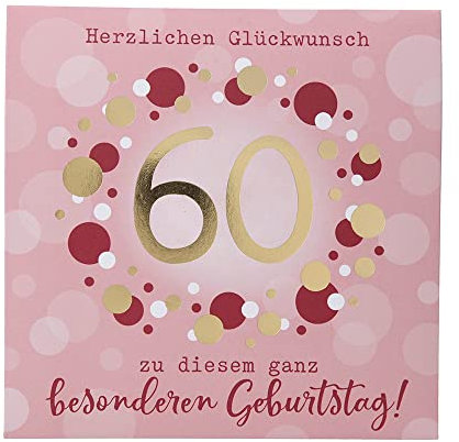Depesche 0011694-009 Pop-up Glückwunschkarte zum 60. Geburtstag Klappkarte mit Musik, Lichtelementen und einem originellen Spruch, Geburtstagskarte inkl. Umschlag, Format 15,5 x 15,5 cm