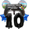 Große Gamer Luftballon Set YUTOU 32 Zahl 10 Zahlen-Ballon Schwarz, 10. Geburtstag Deko für Junge, Birthday Gamepad Folienluftballon, Gamer Ballons für Kinder Videospiel Thema Party Zubehör (Num-10)