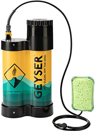 Geyser System Portable Camping Shower & Cleaning Kit Used with Camping Stove for Camping, Overlanding, & Outdoor Recreation - Standard (No Heater)