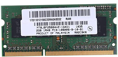 Wisboey RAM für Notebook DDR3 2GB 1RX8 PC3-10600S 1333Mhz 204Pin 1.5V RAM für Hochleistungs-Notebook