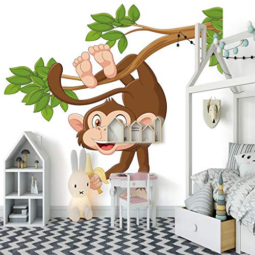 ZAPVI Fototapete 3D Effekt Vlies Tapete Cartoon & Affe Größe:W250CMxH175CM Tapeten Wandbilder Wohnzimmer Schlafzimmer TV Hintergrund Wand Dekoration
