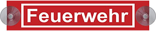 JAGDSCHUTZ LANDWIRTSCHAFT FORSTBETRIEB WUNSCHTEXT Schild Saugnapf Auto Aufkleber (Alu Verbund mit SAUGNÄPFEN, Motiv: Feuerwehr)