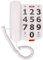 Big Corded Button Phone for Seniors, Large Button Phone for Visually Hearing Impaired Elderly, Amplified Landline Phones with Speaker and Speed Dial Memory, Voice Boosting, White